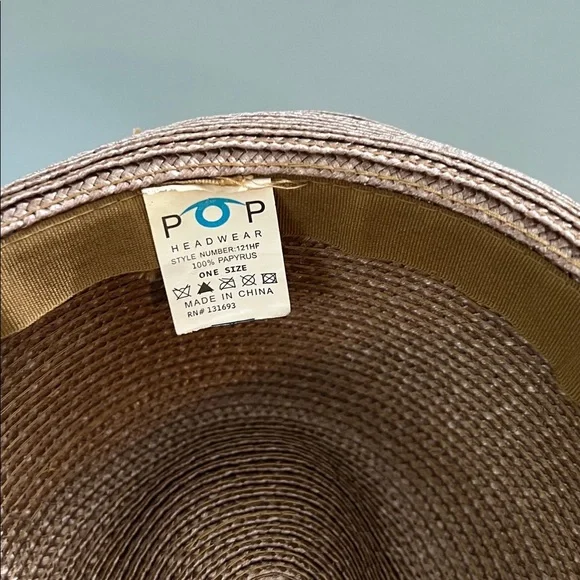 Straw Fedora with Black Band Hat - Picture 5 of 7